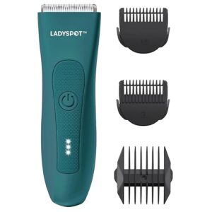 LADYSPOT™ Finishing Trimmers for Men (Hunter-Green Female Version), Replaceable Ceramic Blade Heads, Waterproof Wet/Dry Finishing Trimmers for Women, 90 Minutes
