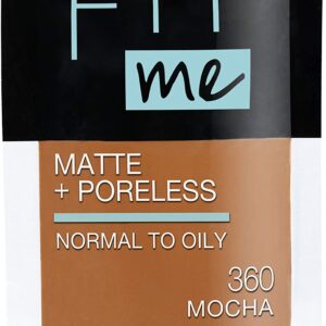 Maybelline New York Fit Me Matte + Poreless Liquid Foundation, Pouch Format, 360 Mocha, 1.3 Ounce