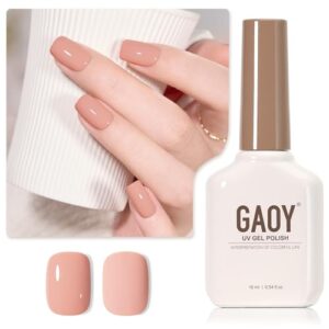 GAOY Orange Gel Nail Polish, 16ml Soak Off Gel Polish, UV Light Cure for Nail Art DIY Manicure at Home, 2002 Soft Coral