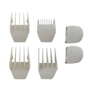 OSMARI 2 Pack White Replacement Snap-On Clipper Trimmer Blades with Comb Cutting Guides for Wahl Professional Peanut Scissors Trimmer 8685, 8655, 8663, 8685-1701
