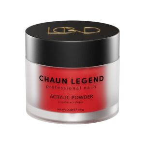 Chaun Legend Acrylic Powder> 2 Oz Long Lasting Salon Quality> Bubble Free> Self Leveling Professional Manicures> Fake Nails> Carving & Extensions> Off the Shelf