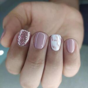 Press on Nails Short Square Acrylic Fake Nails with Apricot Design Full Cover False Nails Glossy Nude Glue on Nails Artificial Stick on Nails for Women 24Pcs (Nude Apricot)