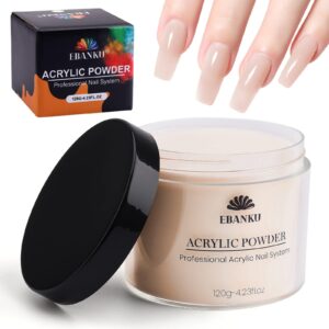 EBANKU Nude Acrylic Powder> 120g/4.23oz Acrylic Powder Large Capacity Professional Acrylic Nail Powder for Nail Acrylic Extension> Nail Carving> Long-Lasting> No Nail Lamp Needed