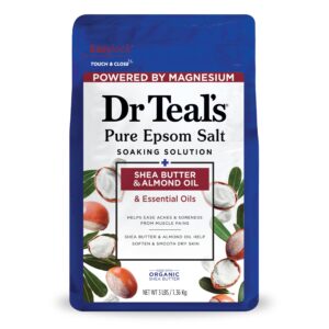 Dr Teal’s Salt Soak with Pure Epsom Salt, Shea Butter & Almond, 3 lbs