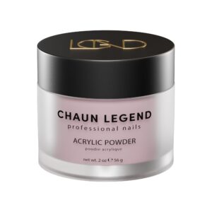 Chaun Legend Acrylic Powder> 2oz Long Lasting Salon Quality> Bubble Free> Self Leveling Professional Manicures> Fake Nails> Carving & Extensions> Dark Pink