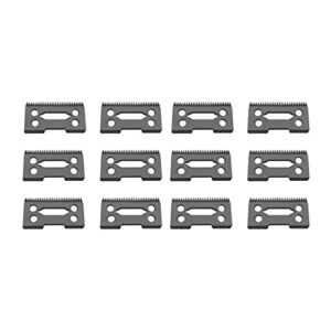 Fangyid 12 Pcs Ceramic Blade Ceramic Replacement Cutter,28 Teeth Ceramic Clipper Blade Replacement Cutter 2-Hole Clipper,Black