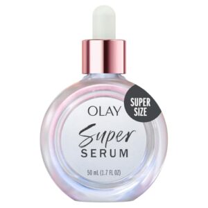Olay Super Serum – Vitamin C & E, Niacinamide, Collagen Peptide, AHA – Glass Skin Care for Face – Brightening, Hydrating, Firming, Evens Tone, Smooths Fine Lines, Dark Spot Reduction, 1.7 Oz