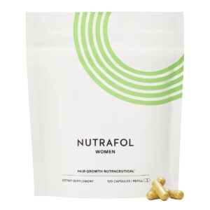 Nutrafol Women’s Hair Growth Supplements, For Women Ages 18-44, Clinically Proven Hair Supplement for Visibly Thicker and Stronger Hair, Dermatologist Recommended – 1 Month Supply, 1 Refill Pouch