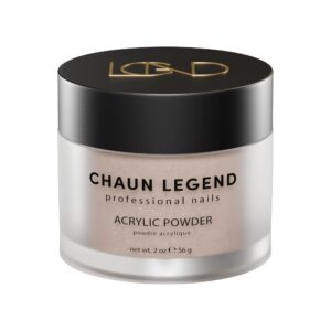 Chaun Legend Acrylic Powder> 2 Oz Long Lasting Salon Quality> Bubble Free> Self Leveling Professional Manicures> Fake Nails> Carving & Extensions> Vanilla Charm