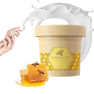 Honey Milk Wax Hand Mask>Hand Mask>Hand Mask Milk Honey Peel off Hand Wax> Hand Peel Mask for Hand Moisturizing (1 pcs)