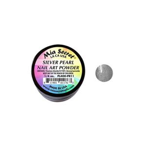 Mia Secret Nail Art Acrylic Powder Pearl Collection – .25 Ounce (Silver Pearl)