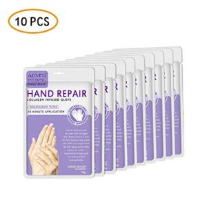 Moisturizing Gloves Hand Mask>Geggur Hand Moisturizing Gloves For Dry Skin>Hand Peeling Mask Hydrating Gloves Exfoliating Nourishing Soothing Whitening (10Pairs/Box)