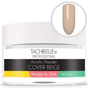 Tachibelle Professional Acrylic Nail System Acrylic Powder> 0.5 oz. Made in USA. Used in Professional Salons. (Cover Beige 0.5oz)