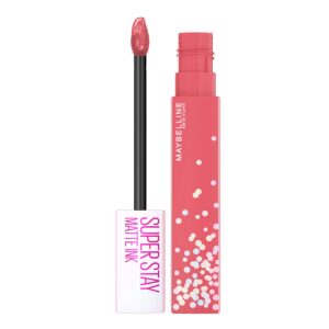MAYBELLINE New York Super Stay Matte Ink Liquid Lipstick, Transfer-Proof, Long-Lasting, Limited-Edition Birthday-Cake-Scented Shades, Guest of Honor, 0.17 Fl Oz