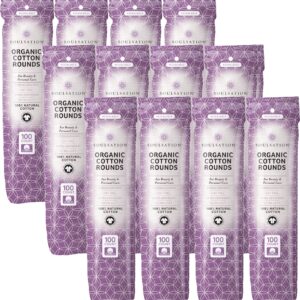 SoulSation Organic Cotton Rounds, Bulk 1200 Count – Makeup Remover Pads for Face, Lint-Free