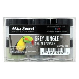 Mia Secret Acrylic Powder – Grey Jungle 6pcs (Grey Jungle 6 Piece) Nail Art Powder Collection