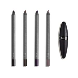 Julep When Pencil Met Gel Long-Lasting Waterproof Gel Eyeliner (4 Pc Collection-Blackest Black, Rich Brown, Smoky Taupe, Smoky Plum, Gel Eye Glider Sharpener)