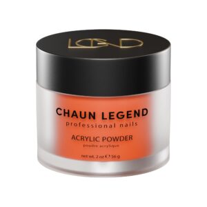 Chaun Legend Acrylic Powder> 2 Oz Long Lasting Salon Quality> Bubble Free> Self Leveling Professional Manicures> Fake Nails> Carving & Extensions> Over and Out