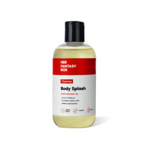 Her Fantasy Box Body Splash Hydrating Body Oil (Yummy) – Moisturizing, Non-Greasy Formula for Soft, Smooth Skin – All-Natural, Lightweight & Nourishing
