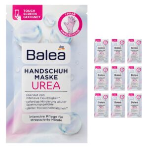 DM Balea hand mask with urea (1 pair)> 1 piece x 10 packs | provides 24-hour intensive moisture> smoothes dryness lines | vegan