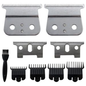 Gxcdizx 2-Pack T Blade Compatible for Andis T Outliner Trimmer/Andis GTX Trimmer + Replacement Blade Compatible for Andis 04710 04521 – Silver