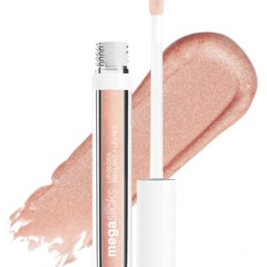 wet n wild MegaSlicks Lip Gloss, Ultra-Glossy, Vitamin-E Enriched, Ultra-Gloss High Shine Moisturizing, Cruelty-Free & Vegan – Champagne Please