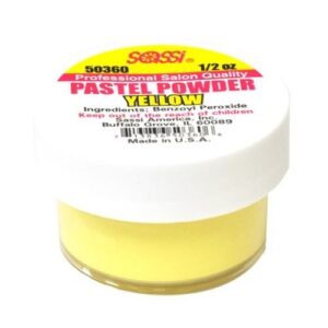 1/2 Ounce Yellow – Pastel Powder by Sassi for Beautiful Nails