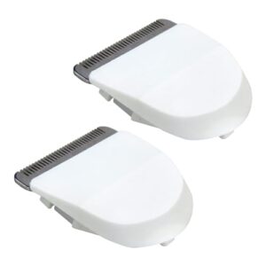 OSMARI 2 Pack White Replacement Clipper Trimmer Blade, Snap-On Blade for Wahl Peanut Hair Clipper #2068-300