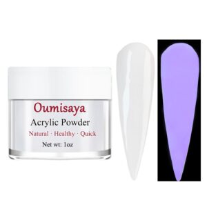 Glow in the dark White Acrylic Nail Powder Colors 1OZ (AP085)