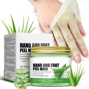 Aloe Vera Hand and Foot Peel Mask>Hand Wax Peeling Mask-Moisturizing Repair Exfoliating Calluses>Nourishing Smooth Hand Skin for Cracked>Dry>Aging Hands | Moisturizing Peel off Hand Wax Mask 2.46 Oz
