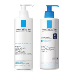 Bundle of La Roche-Posay Toleriane Hydrating Gentle Face Cleanser + Lipikar AP+ Triple Repair Moisturizing Cream