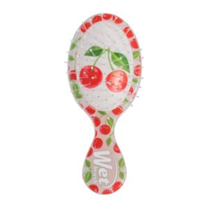 Wet Brush Mini Detangler Hair Brush, Cherry (Tutti Fruity), Detangling Travel Hairbrush, Ultra-Soft IntelliFlex Bristles Glide Through Tangles with Ease, Pain-Free, All Hair Types, Limtied Edition