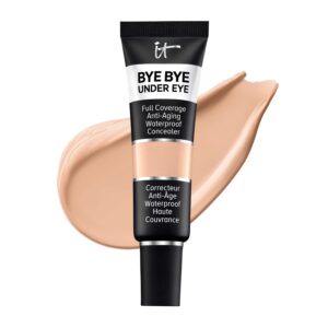 IT Cosmetics Bye Bye Under Eye Full Coverage Concealer – for Dark Circles, Fine Lines, Redness & Discoloration – Waterproof – Natural Finish – 24.0 Medium Beige (C), 0.4 fl oz