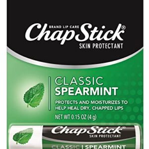 Blistex Medicated Lip Balm, 0.15 Ounce, 3 Count and ChapStick Spearmint Lip Balm, 0.15 Ounce Lip Care Bundle