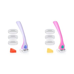 Billie Razors for Women Shave Kit with Women’s Razor, 4×5-Blade Refills, Magnetic Holder – DreamPop & Malibu