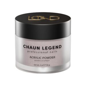 Chaun Legend Acrylic Powder> 2 Oz Long Lasting Salon Quality> Bubble Free> Self Leveling Professional Manicures> Fake Nails> Carving & Extensions> Shimmer Lights