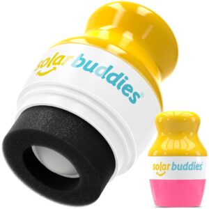 Solar Buddies Sunscreen Applicator – Single Pink – Refillable Roll on Sponge Sunscreen, Suncream & Lotion Applicator For Kids, Adults & Families – Holds 3.4fl oz, Perfect Size for Travel