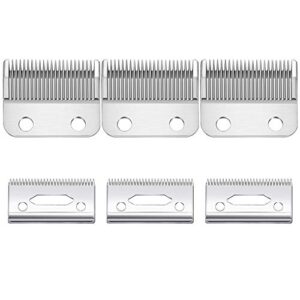 DaveandAthena 3 Sets Adjustable Clipper Blades, 2 Hole (1MM – 3MM) Hair Trimmer Replacement Blade for Wahl 1006, Super Taper #8400, Silver
