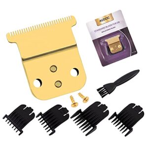 Audoc Professional Replacement Clipper Blade for D7/D8 Trimmer+Snap-on Blade Attachment Combs 4-Comb Set Compatible with Slimline Pro Li D7/D8 Hair Clipper Trimmer