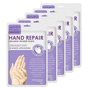 Mask Moisturizing Gloves 5 Pack> Hand Mask Spa Gloves Moisture Enhancing Gloves for Dry Hands>Repair Rough Damage Skin for Women & Men