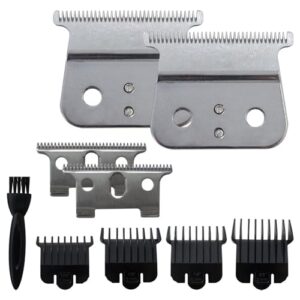 Gxcdizx 2 Pack Silver T Outliner Blades for Andis T Outliner, for Andis GTX Blade, for T Liner Clipper