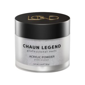 Chaun Legend Acrylic Powder> 2 Oz Long Lasting Salon Quality> Bubble Free> Self Leveling Professional Manicures> Fake Nails> Carving & Extensions> Snowflake Shimmer