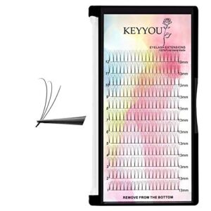 Lash Clusters 96 Pcs Cluster Lashes D Curl DIY Lash Extensions Eyelash Clusters DIY at Home (Y224)