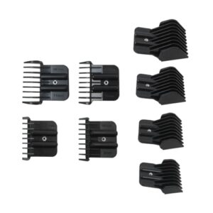 8 Pack Trimmer Guards Fit for BaBylissPRO Barberology FX787 & FX726 Trimmer, Replacement Guards with Metal Spring Clip – From 1/32-5/4 inch Snap on Blade Attachment Combs Set