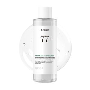 Anua Heartleaf 77 Soothing Toner I pH 5.5 Trouble Care, Calming Skin, Refreshing, Hydrating, Purifying, Cruelty Free, Vegan,(250ml / 8.45 fl.oz.)
