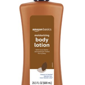 Amazon Basics Cocoa Butter Body Lotion, Lightly Scented, 20.3 Fl Oz, Pack of 1