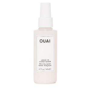 OUAI Leave In Conditioner & Heat Protectant Spray – Prime Hair for Style, Smooth Flyaways, Add Shine and Use as Detangling Spray – No Parabens, Sulfates or Phthalates (4.7 oz)