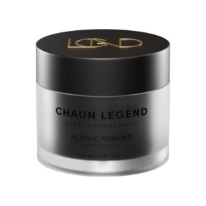 Chaun Legend Acrylic Powder> 2 Oz Long Lasting Salon Quality> Bubble Free> Self Leveling Professional Manicures> Fake Nails> Carving & Extensions> Black Diamond