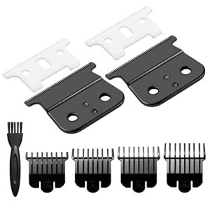 T Outliner Blades for Andis T Outliner, Andis GTX, T Outliner Replacement Blade Andis GTX Replacement Blade (Black Steel T Blade + Ceramic White Blade)
