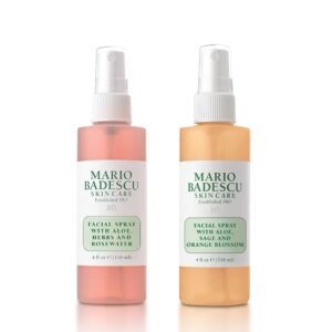 Mario Badescu Rose Water + Orange Facial Spray Bundle | Hydrating Rosewater Face Mist with Aloe & Herbs + Rejuvenating Sage & Orange Blossom | Clarifies & Uplifts Skin | For All Skin Types